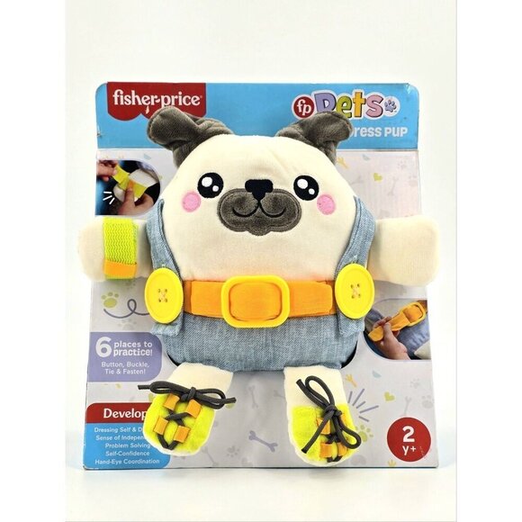 Fisher-Price Other - Fisher-Price Learn To Dress Up Practice Getting Dressed Buttons Laces Dog New